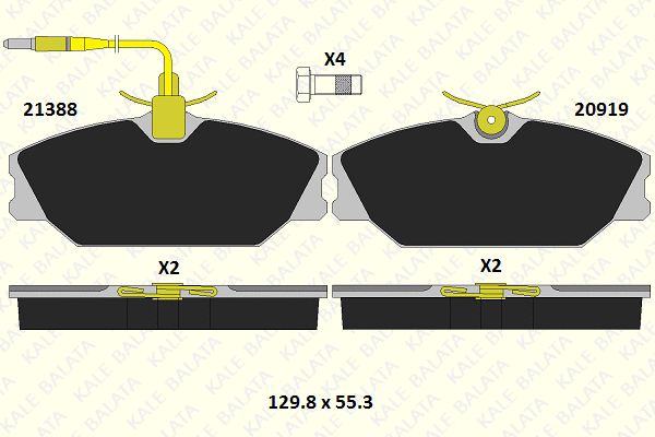 Brake Pad Set, disc brake (21388 183 45)