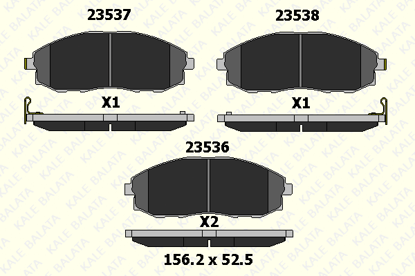 Brake Pad Set, disc brake (23536 155 05)