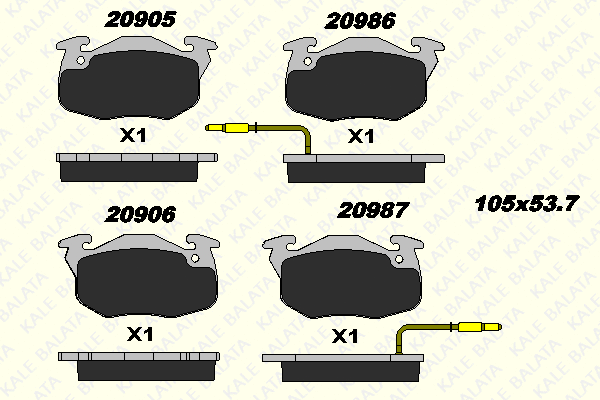 Brake Pad Set, disc brake (20905 180 05)