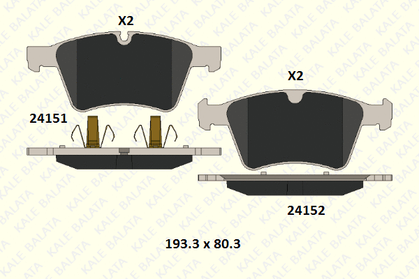 Brake Pad Set, disc brake (24151 203 05)