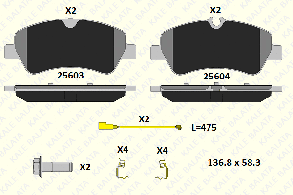 Brake Pad Set, disc brake (25603 175 25)