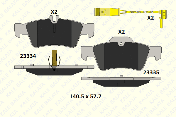 Brake Pad Set, disc brake (23334 165 25)