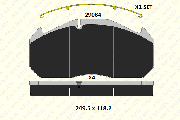 Brake Pad Set, disc brake (29084 302 14)