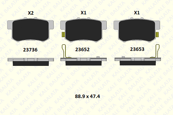Brake Pad Set, disc brake (23652 148 05)