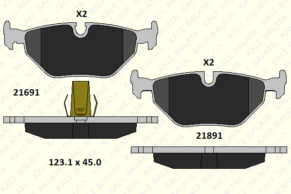 Brake Pad Set, disc brake (21691 173 05)