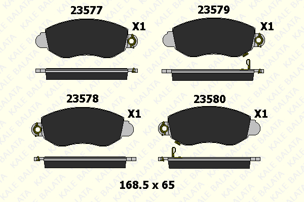 Brake Pad Set, disc brake (23577 185 25)