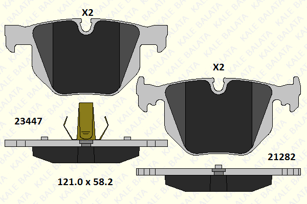 Brake Pad Set, disc brake (23447 173 05)