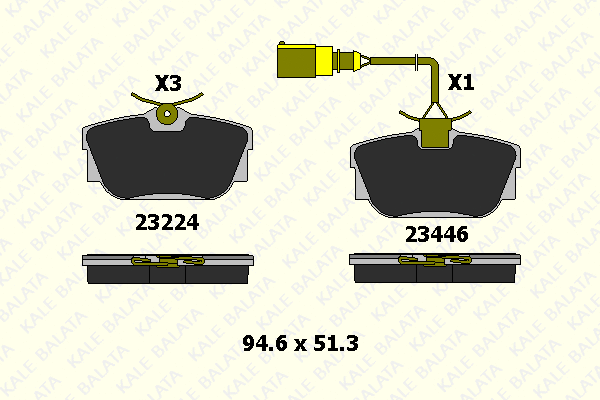 Brake Pad Set, disc brake (23224 173 25)