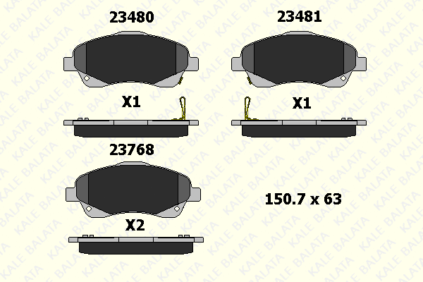 Brake Pad Set, disc brake (23768 192 05)