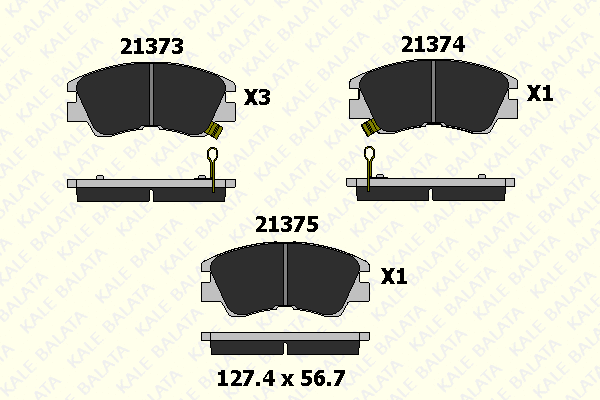 Brake Pad Set, disc brake (21373 165 05)