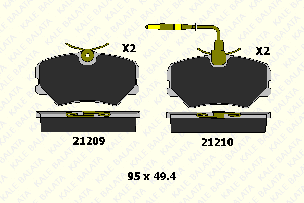 Brake Pad Set, disc brake (21209 194 25)