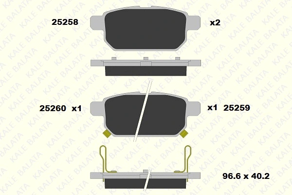 Brake Pad Set, disc brake (25258 143 05)
