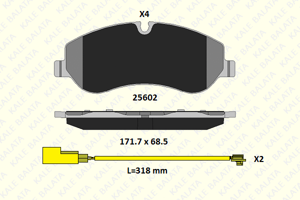 Brake Pad Set, disc brake (25602 174 14)