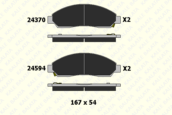 Brake Pad Set, disc brake (24370 161 05)