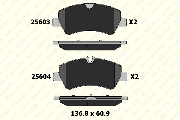 Brake Pad Set, disc brake (25603 175 05)