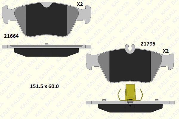 Brake Pad Set, disc brake (21664 198 05)