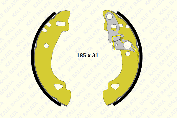 Brake Shoe Set (1234 0450 04 P)