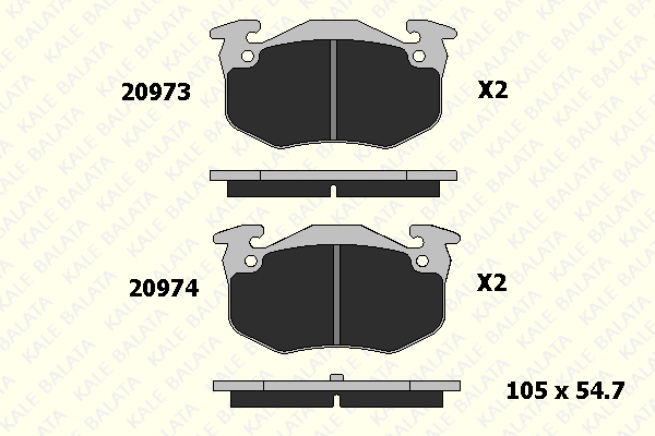Brake Pad Set, disc brake (20974 110 05)