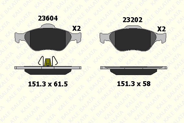 Brake Pad Set, disc brake (23604 188 05)
