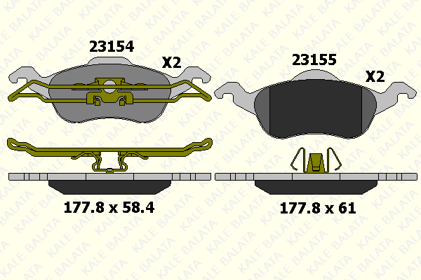 Brake Pad Set, disc brake (23154 185 05)