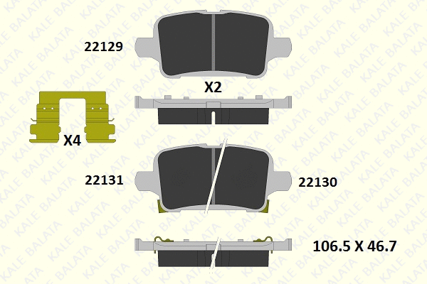 Brake Pad Set, disc brake (22129 171 15)