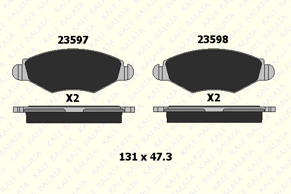 Brake Pad Set, disc brake (23597 180 15)