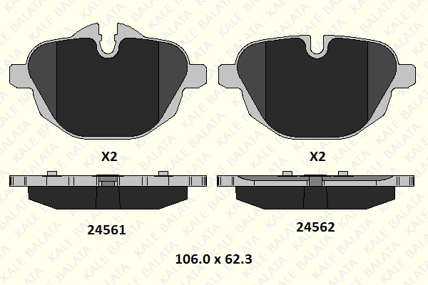Brake Pad Set, disc brake (24561 180 15)