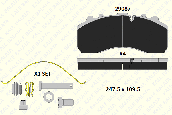 Brake Pad Set, disc brake (29087 300 44)