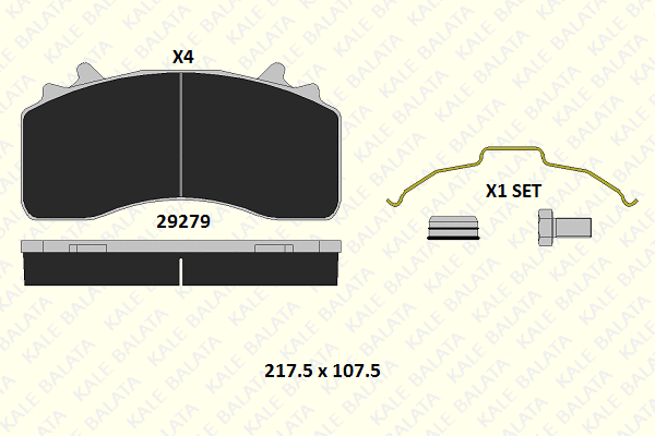 Brake Pad Set, disc brake (29279 308 24)