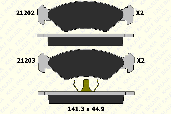 Brake Pad Set, disc brake (21202 178 05)