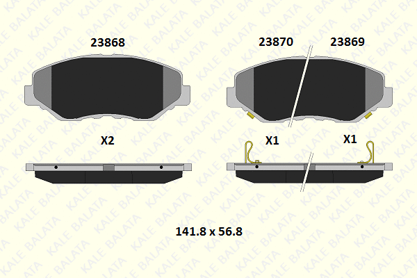 Brake Pad Set, disc brake (23868 169 05)