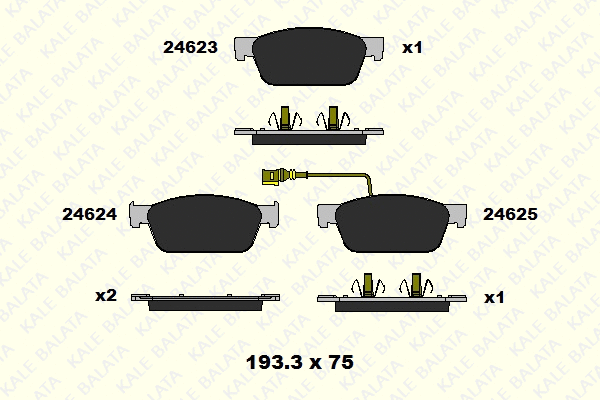Brake Pad Set, disc brake (24623 181 05)