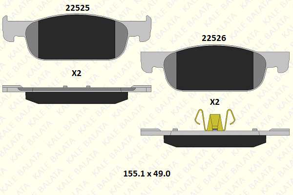 Brake Pad Set, disc brake (22525 169 05)
