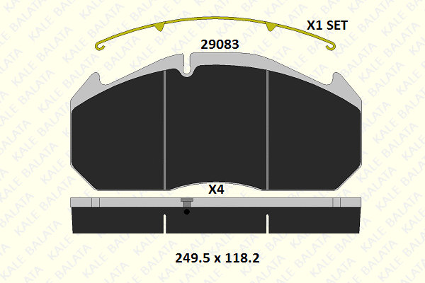 Brake Pad Set, disc brake (29083 282 14)