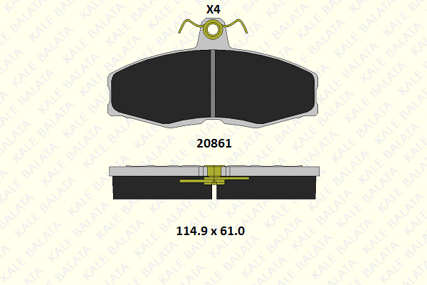 Brake Pad Set, disc brake (20861 177 14)