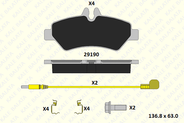 Brake Pad Set, disc brake (29190 190 34)