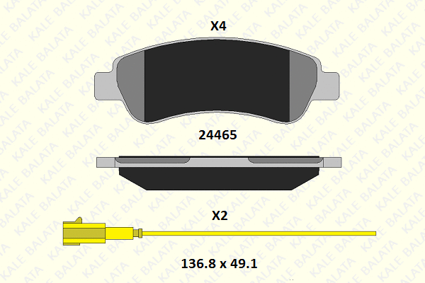 Brake Pad Set, disc brake (24465 190 05)