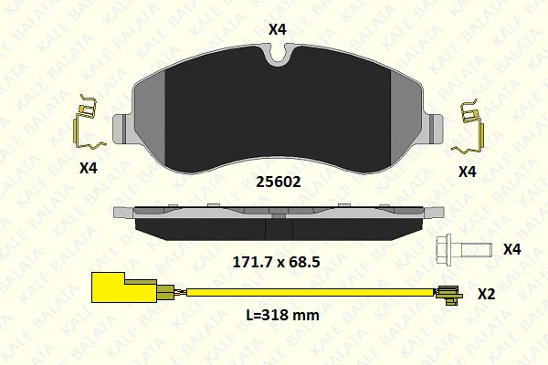 Brake Pad Set, disc brake (25602 174 24)