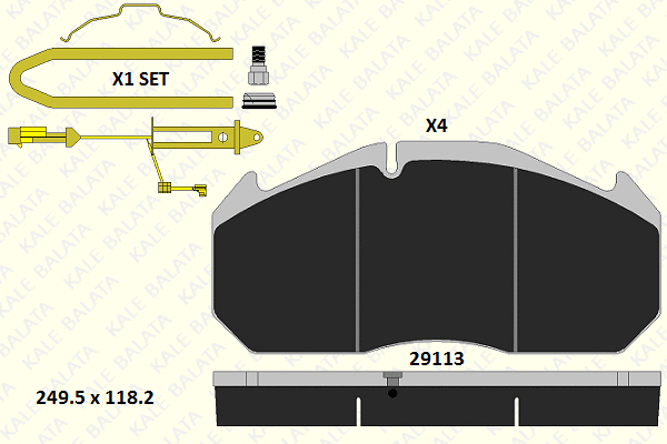 Brake Pad Set, disc brake (29113 282 24)