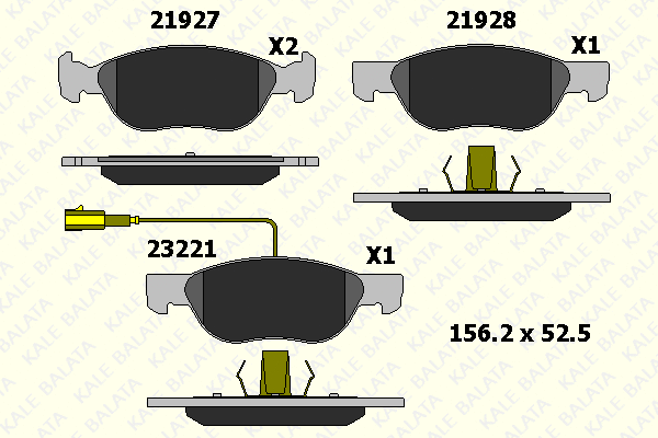 Brake Pad Set, disc brake (21927 179 25)