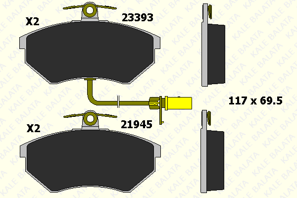 Brake Pad Set, disc brake (21945 196 15)