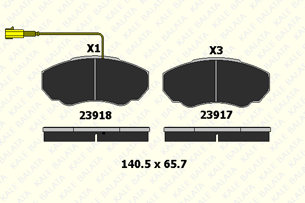 Brake Pad Set, disc brake (23917 191 05)
