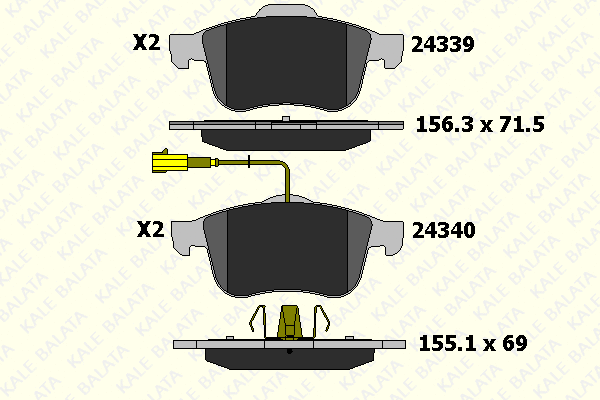 Brake Pad Set, disc brake (24339 200 05)