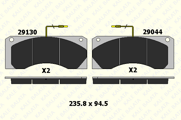 Brake Pad Set, disc brake (29044 200 05)