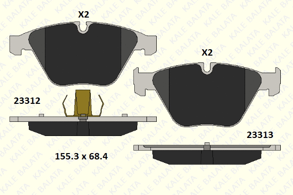 Brake Pad Set, disc brake (23312 203 05)