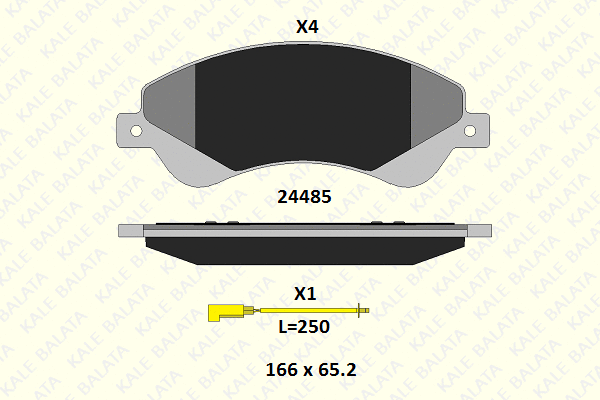 Brake Pad Set, disc brake (24485 188 04)