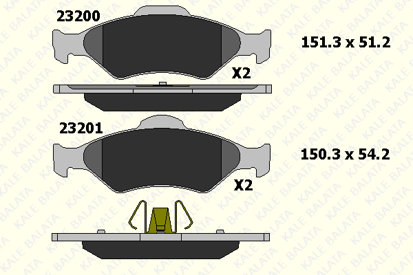 Brake Pad Set, disc brake (23200 188 05)