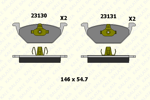 Brake Pad Set, disc brake (23130 197 05)