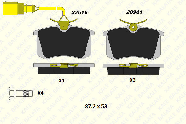 Brake Pad Set, disc brake (20961 172 45)