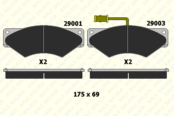 Brake Pad Set, disc brake (29001 200 05)